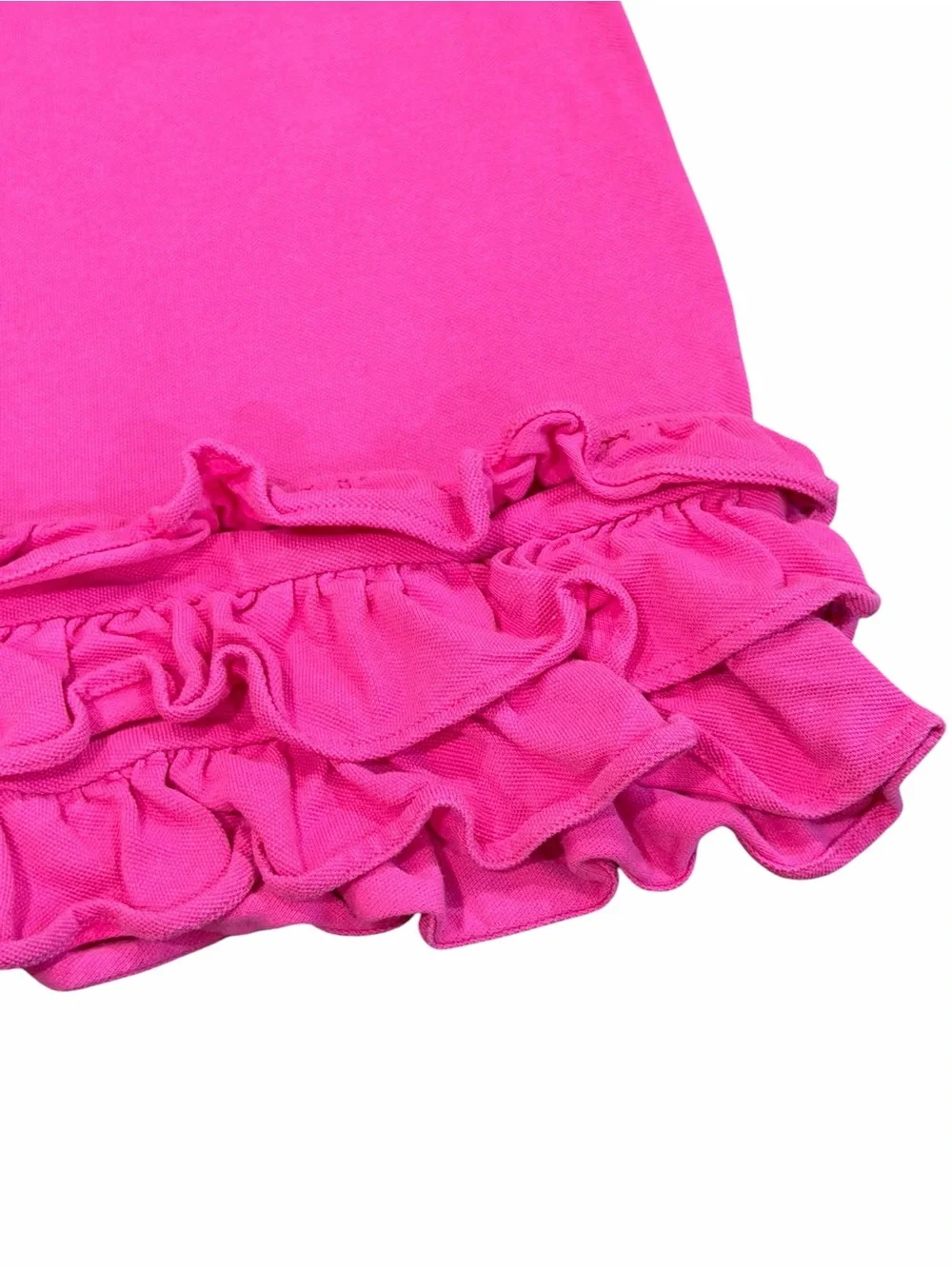 Ralph Lauren Hot Pink Polo Dress with Neon Yellow Logo, Size 12-14